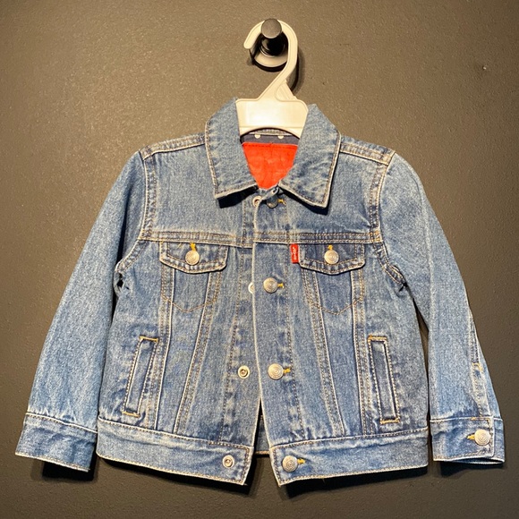 Levi's Denim Trucker Jacket Infant Size 18 M Levi’s Jean Jacket Baby Jacket Blue - Picture 2 of 14
